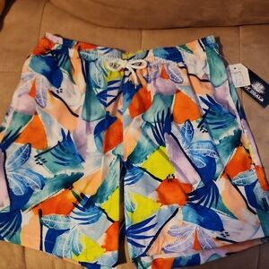 Hot Coals Men's Elastic Waist 7" Swim Short